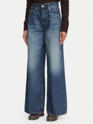 Tommy Hilfiger Jeansy Indie WW0WW48567 Niebieski Wide Leg. Niebieskie jeansy Tommy Hilfiger, bez wzorów, z bawełny. Za 529.99 zł.