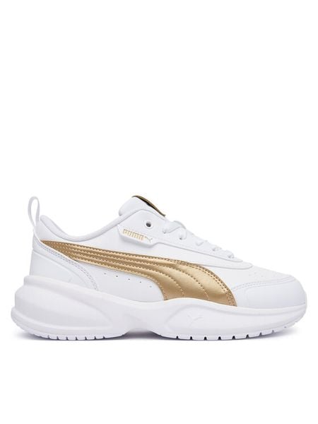 Puma Baleriny Cilia 2 Mode Metallic Glam 408272 01 Biały. Białe baleriny Puma, bez wzorów, ze skóry, bez obcasa, bez zapięcia. Za 299.99 zł.