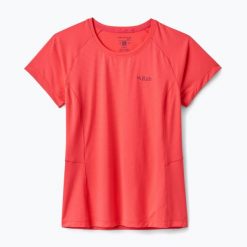 Koszulka damska Rab Sonic Tee. Czerwone t-shirty sportowe RAB, xs, bez wzorów, z materiału, bez ramiączek. Za 179.99 zł.