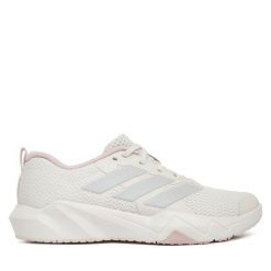 Buty na siłownię adidas. Szare buty treningowe adidas, bez wzorów, bez zapięcia, na fitness i siłownię. Za 299.99 zł.
