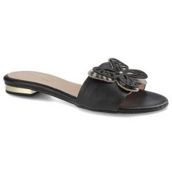 Czarne Klapki Damiss Modne Skórzane Letnie Buty. Czarne klapki DAMISS, na lato, bez wzorów, z materiału, biznesowe, bez kołnierzyka, bez ramiączek. Za 209.00 zł.