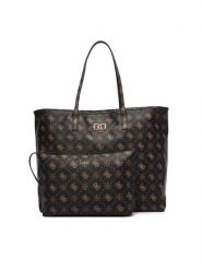 Guess Torebka Emelie Logo HWGP99 28240 Brązowy. Brązowe shopper bag Guess, z aplikacjami, ze skóry, bez dodatków. Za 674.99 zł.
