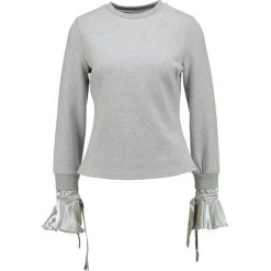 Lost Ink FLUTED SLEEVE Bluza grey marl. Niebieskie bluzy bez kaptura marki comma casual identity, z materiału, casualowe. W wyprzedaży za 143.20 zł.