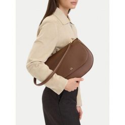 Torebka GINO ROSSI. Brązowe torebki klasyczne Gino Rossi, bez wzorów, klasyczne, bez dodatków. Za 279.99 zł.