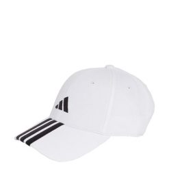 Czapka 3-Stripes New Logo Baseball. Białe czapki z daszkiem adidas, bez wzorów, z bawełny, sportowe. Za 89.95 zł.
