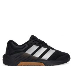 Buty na siłownię adidas. Czarne buty treningowe adidas, bez wzorów, bez zapięcia, na fitness i siłownię. Za 569.99 zł.