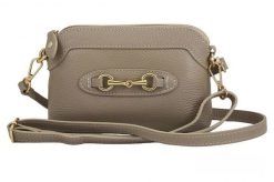 Listonoszka skórzana BARBERINI'S 967-2 beżowa. Brązowe shopper bag Barberinis, z aplikacjami, ze skóry, eleganckie, małe, bez dodatków. Za 189.99 zł.