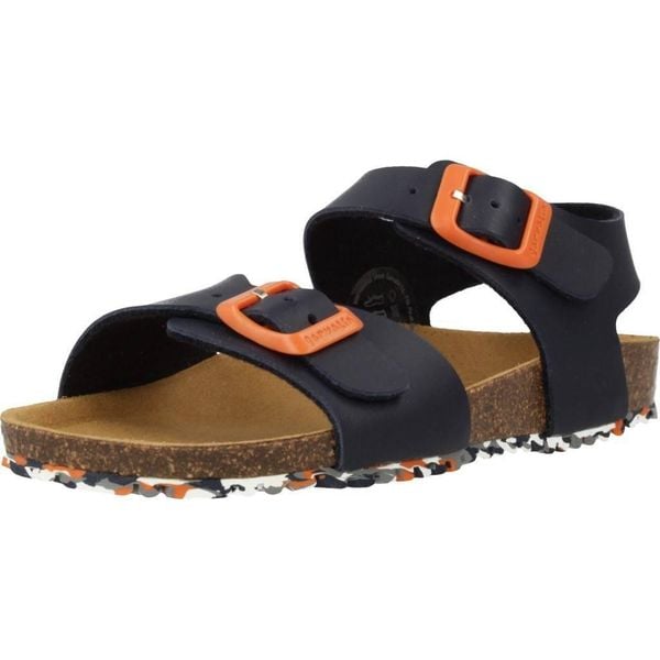 Sandały GARVALIN 202475 Niebieski. Niebieskie sandały GARVALIN, bez wzorów, z syntetyku, bez obcasa, bez zapięcia. Za 88.99 zł.