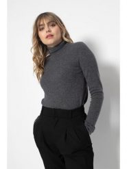 Perfect Cashmere Kaszmirowy golf "Ashley" w kolorze antracytowym rozmiar: XXL. Czarne swetry Perfect Cashmere, xxl, bez wzorów, z kaszmiru, bez ramiączek. Za 232.78 zł.