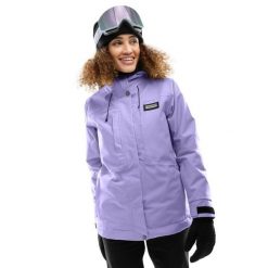 Kurtka snowboardowa damska W4-W Nevis. Fioletowe kurtki narciarskie SIROKO, na zimę, bez wzorów, bez kaptura, narciarskie. W wyprzedaży za 380.00 zł.