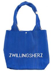 Zwillingsherz Shopper bag "Zwillingsherz" w kolorze niebieskim - 40 x 30 cm rozmiar: onesize. Niebieskie shopper bag Zwillingsherz, bez wzorów, z materiału, na ramię, bez dodatków. Za 104.89 zł.
