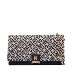 Torebka Tommy Hilfiger. Niebieskie kopertówki Tommy Hilfiger, bez wzorów, wizytowe, bez dodatków. Za 649.99 zł.