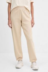 GUESS Beżowe damskie spodnie dresowe Primula, Rozmiar XS. Brązowe spodnie dresowe Guess, z aplikacjami, z dresówki. W wyprzedaży za 239.99 zł.