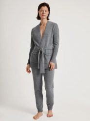 Calida Wełniane spodnie dresowe w kolorze szarym rozmiar: M. Szare spodnie dresowe Calida, bez wzorów, z dresówki. Za 403.15 zł.