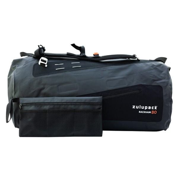 Wodoodporna torba podróżna - Rackham 80L - IP66. Czarne torby podróżne ZULUPACK, bez wzorów, z materiału, na ramię. Za 1,039.99 zł.
