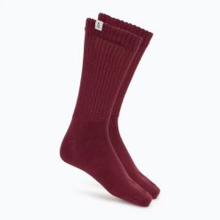 Skarpety damskie JOYINME Ground Yourself. Czerwone skarpetki Joy in me, bez wzorów, z bawełny. Za 39.99 zł.