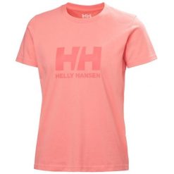 Koszulka damska Helly Hansen Logo 3.0. Czerwone t-shirty sportowe Helly Hansen, bez wzorów, bez ramiączek. Za 233.50 zł.