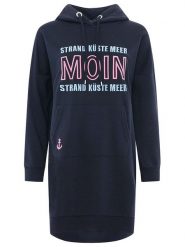 Zwillingsherz Sukienka dresowa w kolorze granatowym rozmiar: L/XL. Niebieskie sukienki Zwillingsherz, na co dzień, l, bez wzorów, z dresówki, bez kołnierzyka, bez ramiączek, midi, proste. Za 215.71 zł.