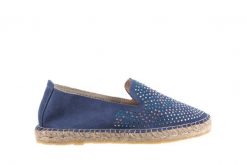 Espadryle Bayla-115 107601 Serraje Iris, Granat, Skóra naturalna - 41. Niebieskie espadryle Bayla, bez wzorów, z materiału, bez obcasa. W wyprzedaży za 62.10 zł.