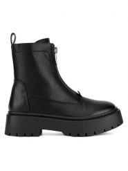DeeZee Botki HY13123-35 Czarny. Czarne botki DeeZee, bez wzorów, bez obcasa, na płaskiej podeszwie, bez zapięcia. Za 139.99 zł.