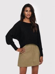 ONLY Sweter Adaline 15226298 Czarny Relaxed Fit. Czarne swetry ONLY, xl, bez wzorów, z wiskozy, bez ramiączek. Za 89.99 zł.
