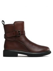 ECCO Botki Metropole Amsterdam 22201301667 Bordowy. Czerwone botki ECCO, bez wzorów, ze skóry, bez obcasa, na płaskiej podeszwie, bez zapięcia. Za 459.99 zł.