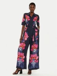 Ted Baker Kombinezon 275641 Granatowy Regular Fit. Niebieskie sukienki Ted Baker, bez wzorów, z wiskozy, bez kołnierzyka, bez ramiączek. Za 1,199.00 zł.