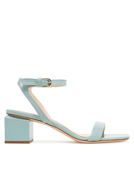 AGL Sandały Angie D660001PCKB120G457 Zielony. Zielone sandały AGL, bez wzorów, ze skóry, bez obcasa, na słupku, bez zapięcia. Za 889.99 zł.