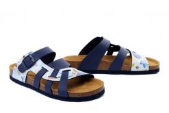 DR. BRINKMANN 700554-51 bleu, klapki damskie. Niebieskie klapki Dr. Brinkmann, bez wzorów, bez obcasa, bez zapięcia. Za 157.17 zł.