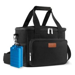 Torba chłodząca 15L Czarna. Czarne torby sportowe TRAVELHAWK, bez wzorów, z materiału, na ramię, duże. Za 27.95 zł.