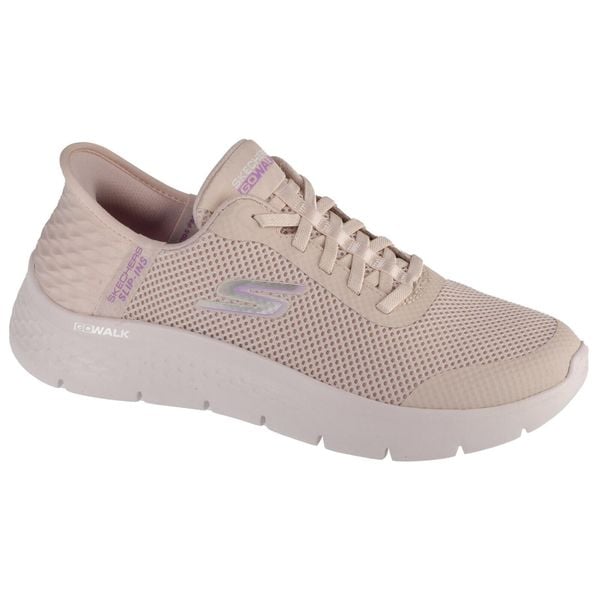 Buty sportowe Sneakersy damskie, Slip-Ins: GO WALK Flex - Grand Entry. Białe buty sportowe lifestyle Skechers, bez wzorów, z materiału, sportowe, bez zapięcia, skechers sport. Za 349.99 zł.
