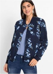 Kurtka bejsbolówka. Niebieskie kurtki bonprix, bez wzorów, eleganckie, bez kaptura. Za 144.99 zł.