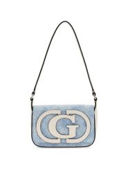 Guess Torebka Ruby HWDG97 40190 Niebieski. Niebieskie torebki klasyczne Guess, z aplikacjami, z materiału, bez dodatków. Za 544.99 zł.