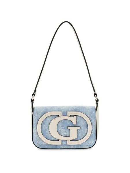 Guess Torebka Ruby HWDG97 40190 Niebieski. Niebieskie torebki klasyczne Guess, z aplikacjami, z materiału, bez dodatków. Za 544.99 zł.