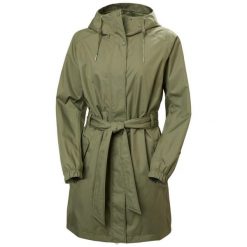 Parka damska z kapturem Helly Hansen Classics. Zielone płaszcze Helly Hansen, bez wzorów, eleganckie, z kapturem. Za 690.50 zł.