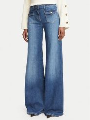 Elisabetta Franchi Jeansy PJ-18N-66E2-V420 Niebieski Wide Leg. Niebieskie jeansy Elisabetta Franchi, bez wzorów, z bawełny. Za 1,799.00 zł.
