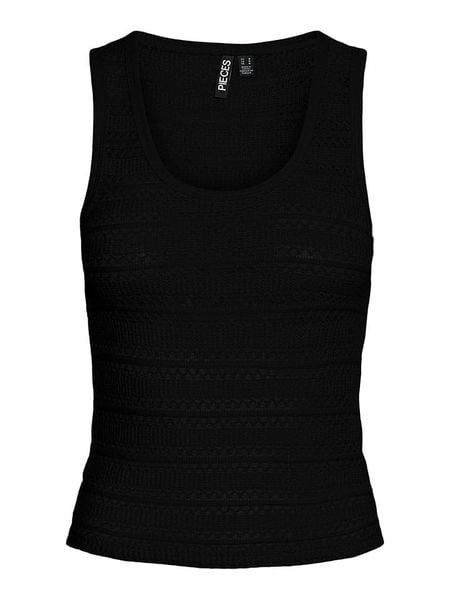 Pieces Top "Agda" w kolorze czarnym rozmiar: S. Czarne topy Pieces, s, bez wzorów, bez kołnierzyka, bez ramiączek. Za 65.38 zł.