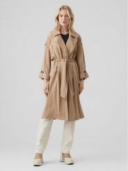Vero Moda Trencz Bella 10252979 Beżowy Relaxed Fit. Brązowe płaszcze Vero Moda, m, bez wzorów, z wiskozy, bez kaptura. Za 139.99 zł.