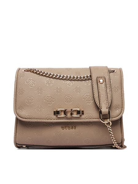 Guess Torebka Anise HWPD99 16210 Beżowy. Brązowe listonoszki Guess, z aplikacjami, ze skóry, bez dodatków. Za 324.99 zł.