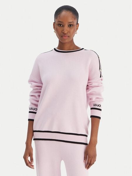 Liu Jo Sweter TF5230 MS59L Różowy Regular Fit. Czerwone swetry Liu Jo, l, bez wzorów, z wiskozy, bez ramiączek. Za 589.99 zł.