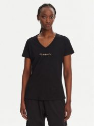 Liu Jo Sport T-Shirt TA5179 J6040 Czarny Regular Fit. Czarne t-shirty sportowe Liu Jo Sport, xxl, bez wzorów, z bawełny, bez ramiączek. Za 359.99 zł.