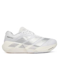Buty na siłownię adidas. Białe buty treningowe adidas, bez wzorów, bez zapięcia, na fitness i siłownię. Za 579.99 zł.