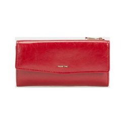 Parfois - Portfel. Czerwone portfele Parfois, bez wzorów, z materiału. W wyprzedaży za 39.90 zł.