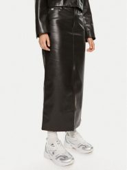 Calvin Klein Jeans Spódnica z imitacji skóry J20J223547 Czarny Regular Fit. Czarne spódnice Calvin Klein Jeans, m, bez wzorów, z jeansu. Za 309.99 zł.