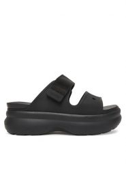Crocs Klapki Soho Two Strap Sandal 212861 Czarny. Czarne klapki Crocs, bez wzorów, z tworzywa sztucznego, bez obcasa, bez zapięcia. Za 249.99 zł.