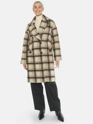 Fuchs Schmitt Płaszcz w kolorze beżowo-czarnym rozmiar: 38. Brązowe płaszcze Fuchs Schmitt, bez wzorów, z wełny, bez kaptura. Za 377.99 zł.