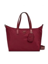 Guess Torebka Follie Travel TWNN96 76017 Czerwony. Czerwone torebki klasyczne Guess, z aplikacjami, z materiału, bez dodatków. Za 639.99 zł.