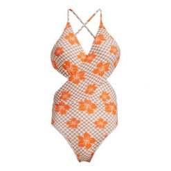 Jednoczęściowy strój kąpielowy dla Kobiety MINI HULA WRAP HL Brązowy. Brązowe stroje jednoczęściowe Roxy, bez wzorów, z elastanu, klasyczne. Za 359.99 zł.