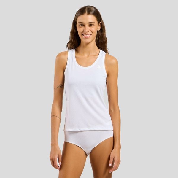Koszulka techniczna damska Odlo ACTIVE F-DRY Light. Białe bielizna termoaktywna damska ODLO, bez wzorów, bez ramiączek. Za 169.99 zł.