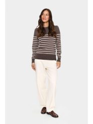 SAINT TROPEZ Sweter w kolorze brązowym rozmiar: M. Brązowe swetry Saint Tropez, m, bez wzorów, bez ramiączek. Za 112.45 zł.